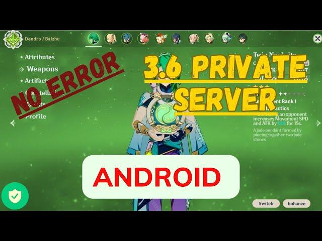 Genshin Impact Android Private Server 3.6 | No errors