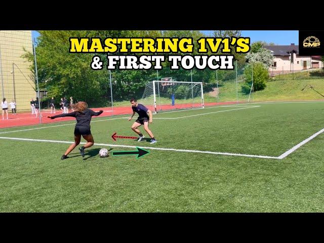 Breaking down a perfect first touch & 1v1 mastery with a pro footballer