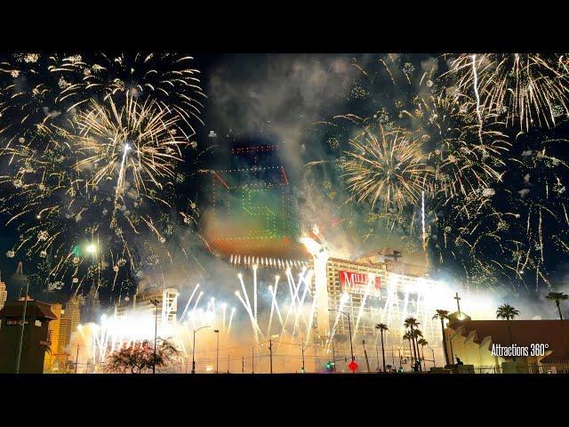 INSANE Building Implosion Ever! Countdown Drones & Fireworks | Tropicana Implosion Spectacle!