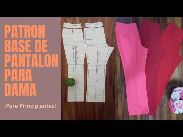 ¿Cómo trazar patrón base de pantalón para dama, elaboración de modelo clásico, principiantes.