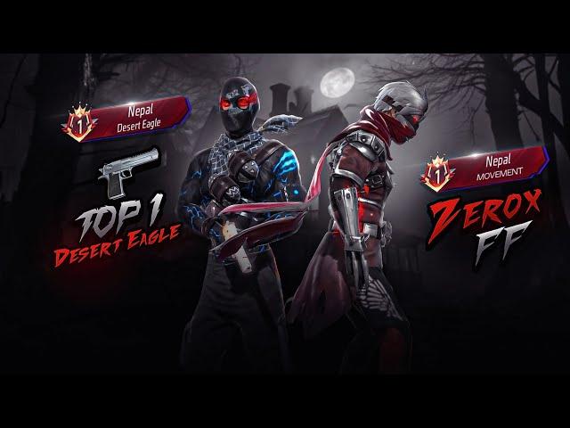 Top 1 DESERT EAGLE Player Vs Zerox FF (Top 1 Movement Player)️Who’s the King of D-EAGLE?