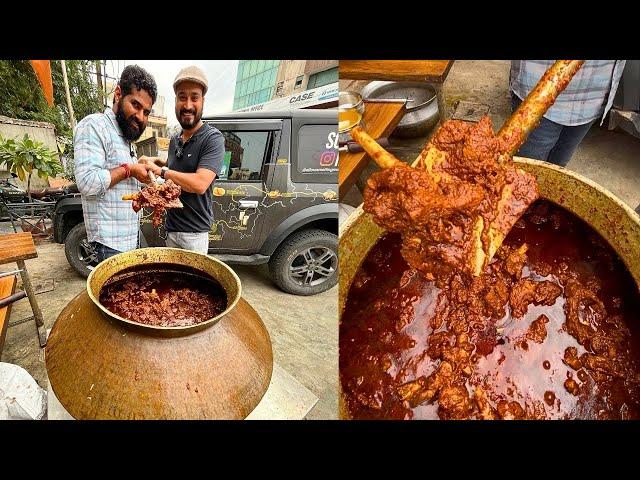 Rajasthani हुकुम सिंह का 21 KG Degchi वाला Laal Maas  Art of Making 21 kg Mutton Nalli