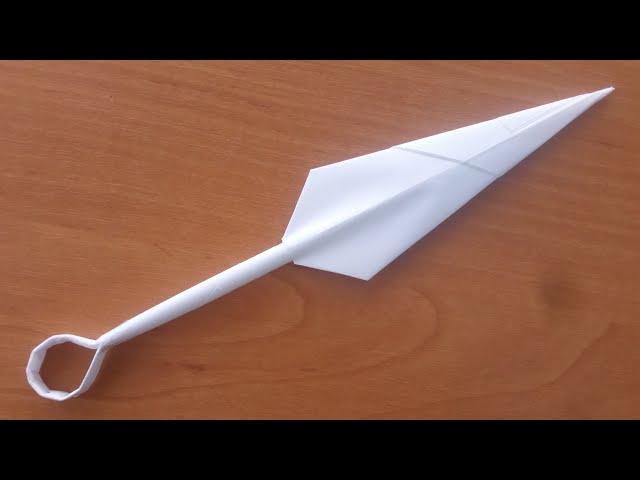 Как сделать  Кунай из бумаги своими руками  How to make paper kunai