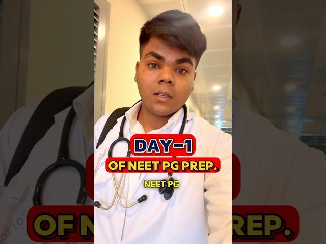 Starting my PG preparation  |MBBS life| Day-1 #shorts #neet #apronboy