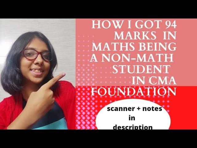 Get 90+ marks in maths in Cma foundation | Cma foundation maths | Tips and tricks | Aarzoo bahety