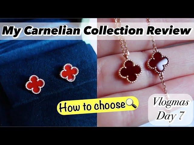 Van Cleef & Arpels Sweet Alhambra Carnelian In-Depth Review VCA Jewelry Collection Vlogmas Day 7