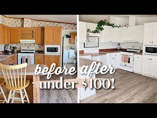 BUDGET UNDER $100 EASY DIY MAKEOVER & KITCHEN ORGANIZATION HOME ROOM MAKE OVER DECORATE WITH ME