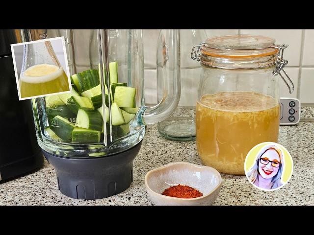 Probiotic refreshment: Fermented cucumber-ginger elixir for your health!