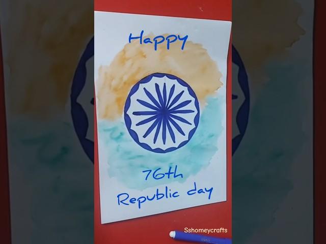 Easy kids art for republic day #shorts #youtubeshorts #craft #diy