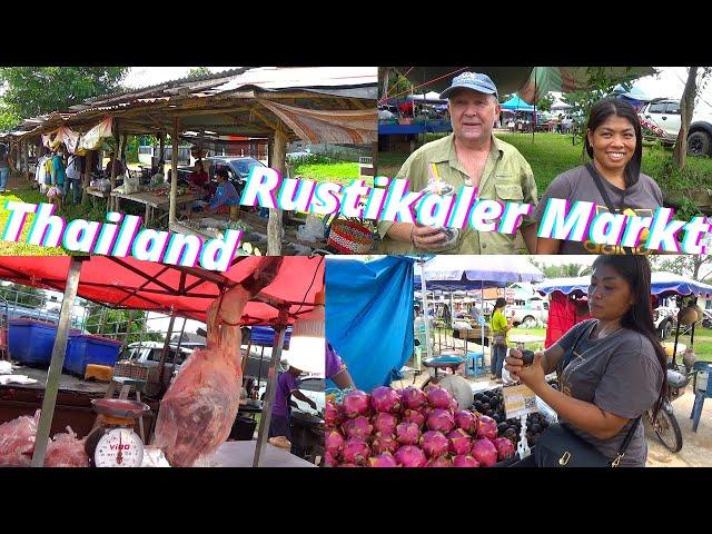 Thailand Ausgewandert. Ein sehr rustikaler uriger Markt an der Straße im Nirgendwo.