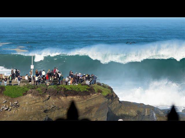 MASSIVE WAVES AT BLACK'S BEACH AND LA JOLLA COVE