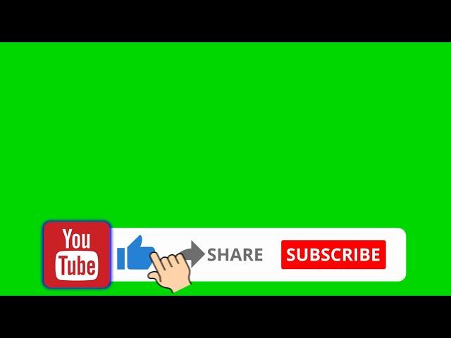 GREEN SCREEN  YouTube Like Share Subscribe BUTTON.Free to use in videos (without green background)#3