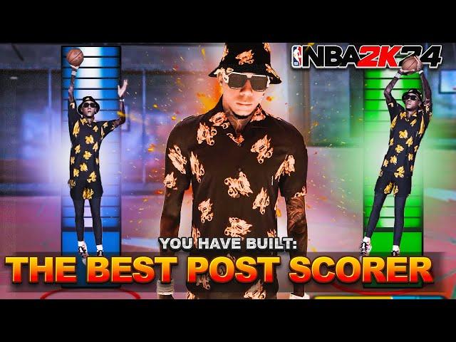 THE BEST POST SCORER BUILD IN NBA 2K24 is A CHEAT CODE... THE BEST 2-WAY 3-LEVEL THREAT IN NBA 2K24!