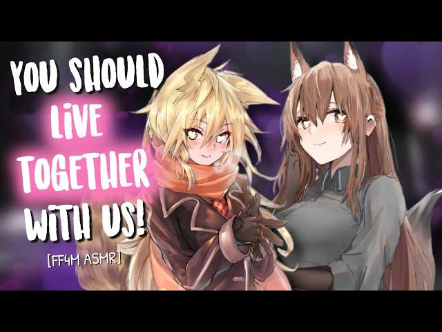 [FF4M ASMR] Loved by Two Kitsune Twins  [Cuddles | Pampering You | Hair Play & Massage | Binaural]