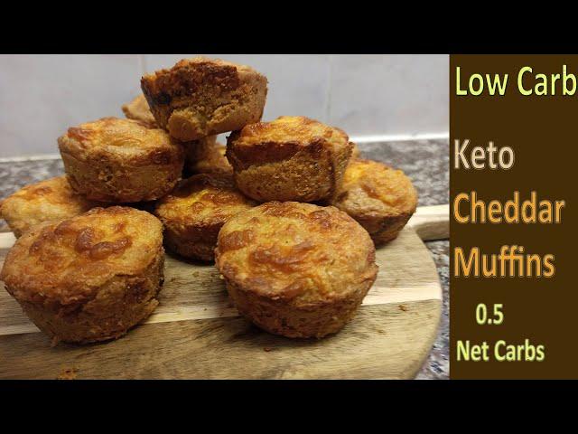 KETO CHEDDAR MUFFINS | 0.5 Net Carbs | Easy Low Carb Recipe