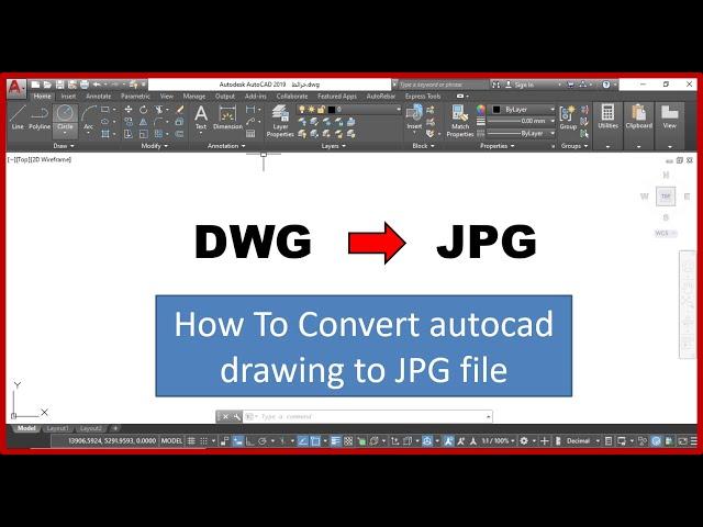 Convert autocad drawing to jpg image