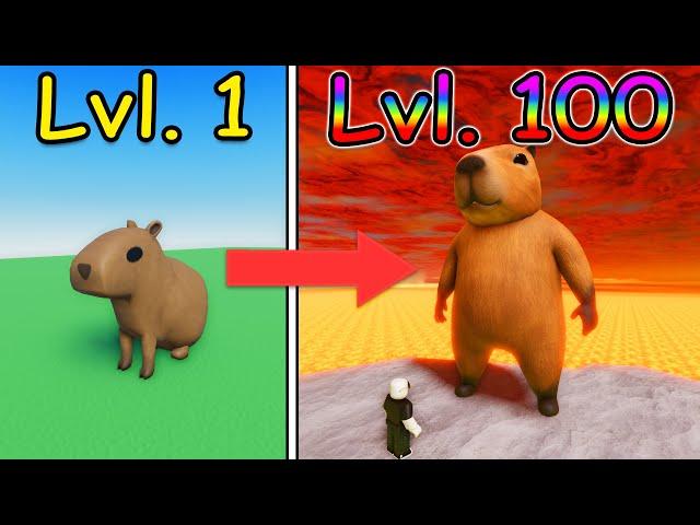 i went from NOOB to PRO in Roblox capybara evolution...