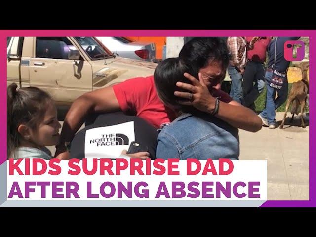 Kids Surprise Dad For The First Time In Years After He Had To Leave U.S.