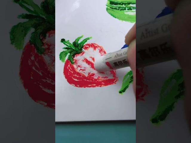 How to draw half a strawberry? #piclove #art