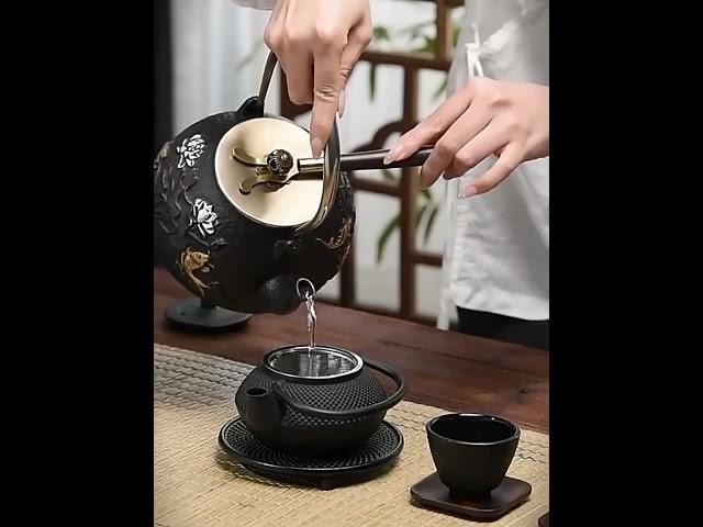 Cast-iron Teapot Camping Special Stove Tea Maker #shortsvideo #shortsfeed #kitchen #gadgets