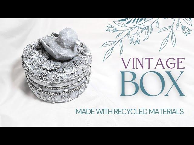 Creative Vintage Transformation: Recycling a plastic bottle, a plastic lid and some cardboard