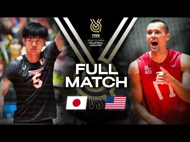  JPN vs  USA - Paris 2024 Olympic Qualification Tournament | Full Match - Volleyball