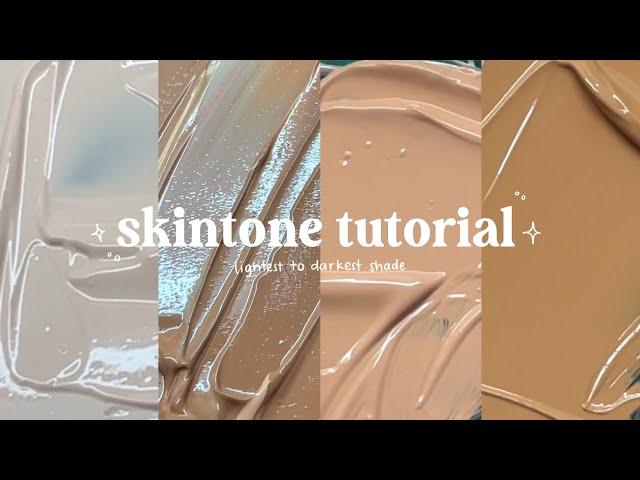 how to mix skin tone using acrylic paint / beginner friendly skin tone tutorial 