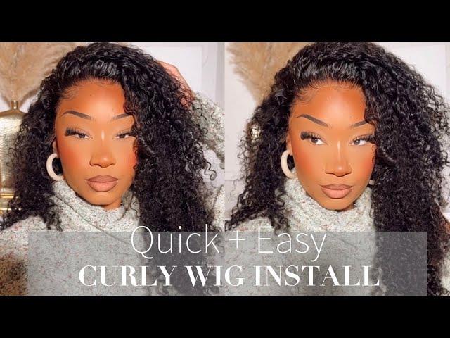 Quick + Easy Beginner Friendly Curly Wig Install! | WowAfrican Hair Co.