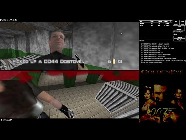 Goldeneye N64 Netplay.  Justase VS TH126