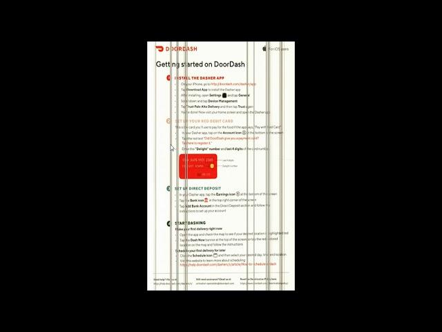 Getting started with door dash download instruction