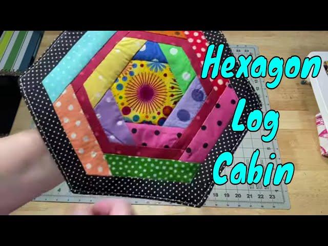 How to Sew a Hexagon Log Cabin - Candle Mat, Mug Rug, Coaster, Quilt Block, Quilt, and More