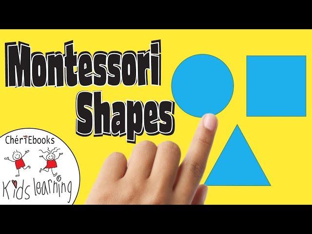 Learn Shapes Montessori 3 Step Lesson | Shapes Toddler, Preschooler, Kids - Circle, Square, Triangle