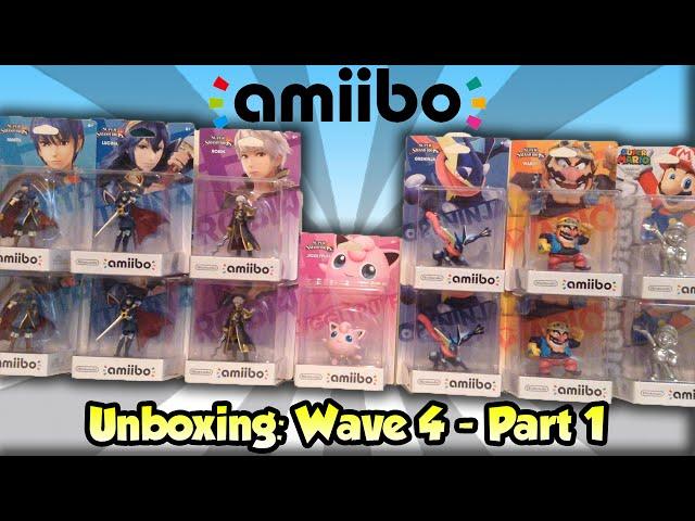 Amiibo wave 4 unboxing - Part 1 - Marth, Lucina, Robin, Jigglypuff, Greninja, Wario and Silver Mario