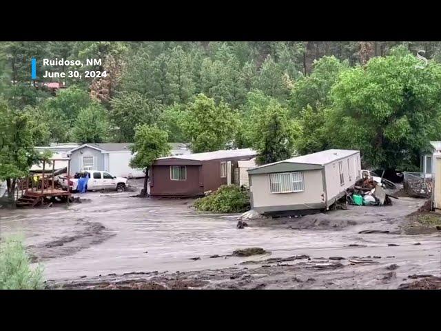 Flooding and fire in Ruidoso damages New Mexico town; Las Vegas, NM impact