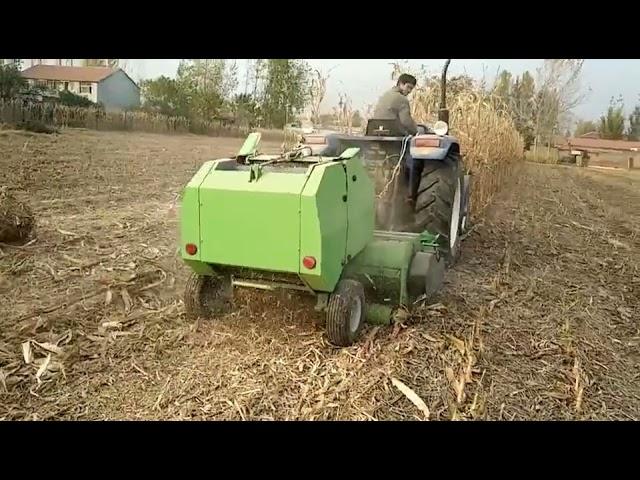 Round baler for corn maize wheat cotton hey straw press baler machine