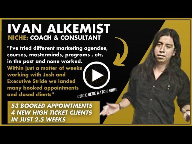 Marketer Rebels - Ivan Alkemist Testimonial | ExecutiveStride.com - Josh Pocock