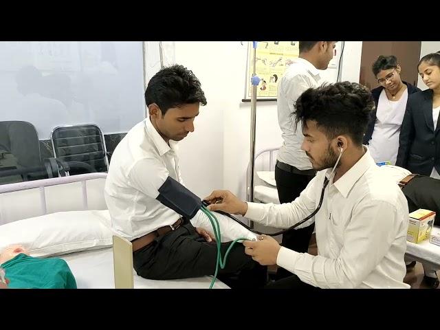 cheak Blood pressure and blood test