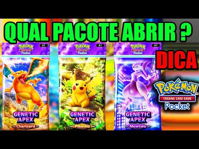 SUPER DICA QUAL PACOTE ABRIR EM POKEMON POCKET ? MELHOR DECK MELHOR PACOTE PARA COMEÇAR A JOGAR