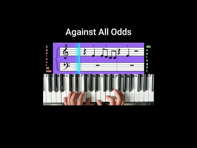 Against All Odds (Phil Collins) piano chord rhythm, cover song