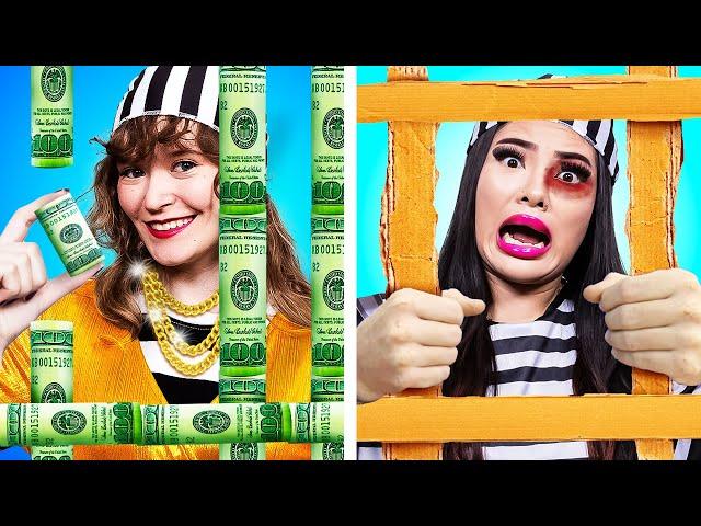 Rich Girl Vs Broke Jail  Funny Situations & Amazing Ideas | Popular Vs Unpopular by Crafty Hacks