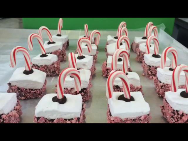 Hand-dipped peppermint chocolate marshmallows