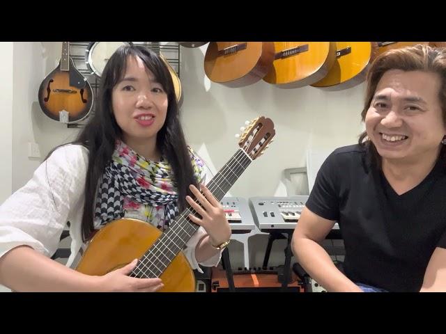 Alison from Sydney trying out Sakamoto, Angel, Artemis, Yairi, Kodaira & Yamaha classical guitars