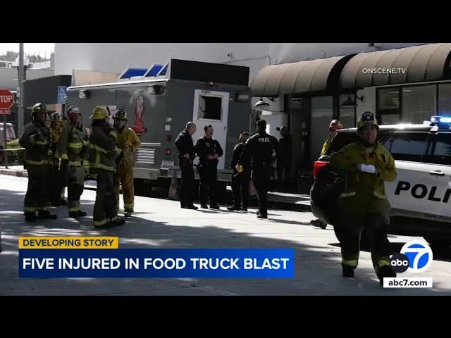 5 people injured after food truck explodes in Whittier