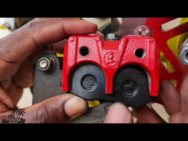 How To Change Your Front Brake Pads (Yengyeng) Bike Edition | Jamaican Bike Life 