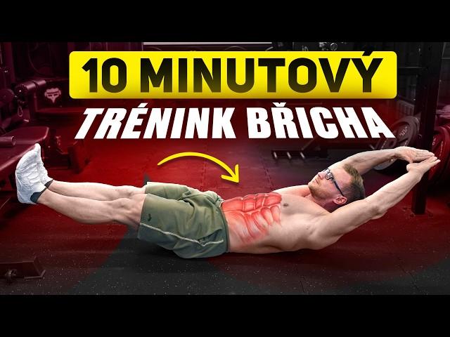 10 MINUTOVÝ TRÉNINK NA BŘICHO | Doma bez výbavy (Pro začátečníky)