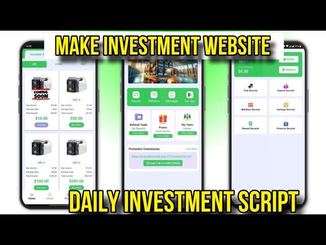 Make Power Bank Daily Investment Website || Investment source code 