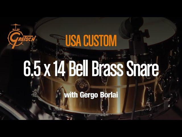 GRETSCH USA Bell Brass Snare Drum 6.5 x 14″ played by Gergo Borlai