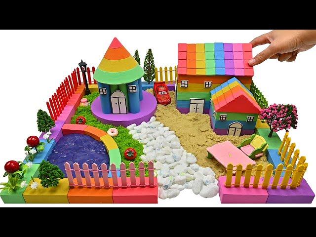 DIY Miniature Kinetic Sand House #14 - How To Build Garden Villa from Kinetic Sand