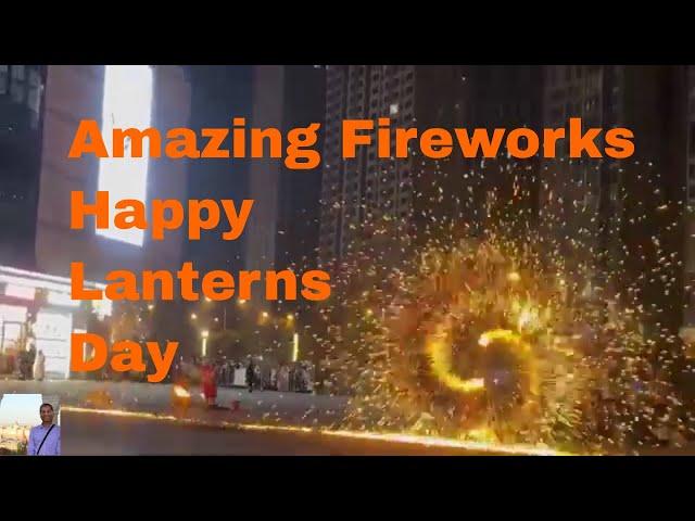 Amazing Fireworks from Leshan Buddha, Sichuan, China: Happy Lanterns Day