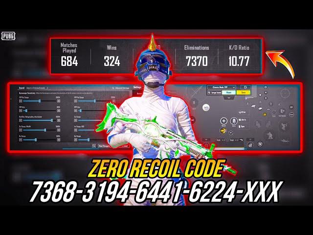 NEW UPDATE 3.2  BEST SENSITIVITY CODE + CONTROL SETTINGS PUBG MOBILE/BGMI